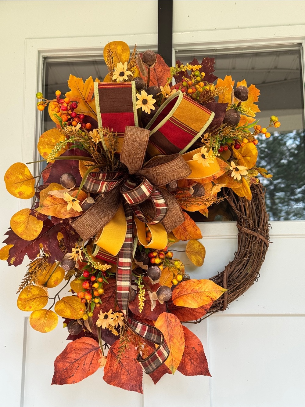 Vibrant Autumn Harvest Foliage Wreath